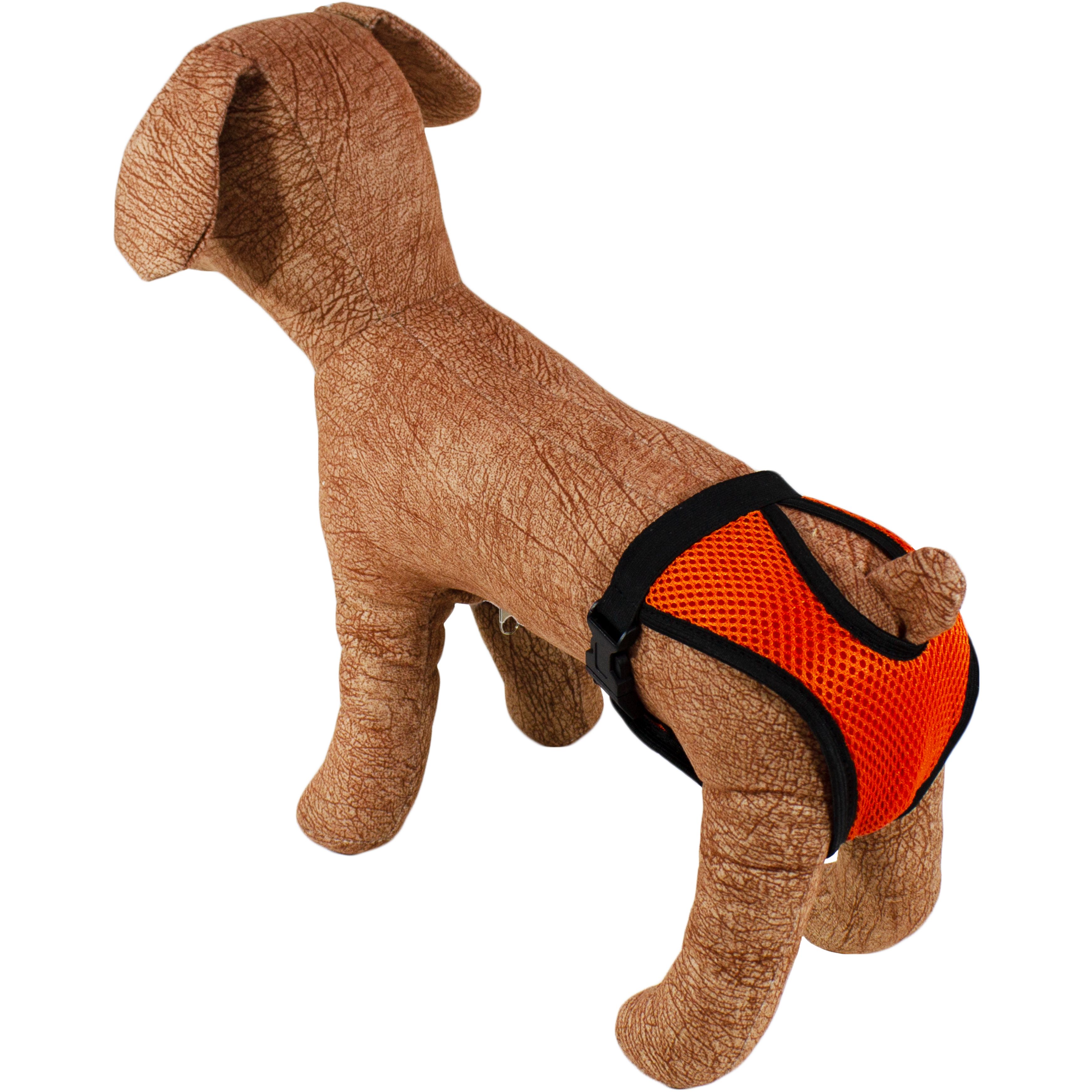 Трусы гигиенические для собак Lucky Pet S 33-36 см оранжевые - фото 2