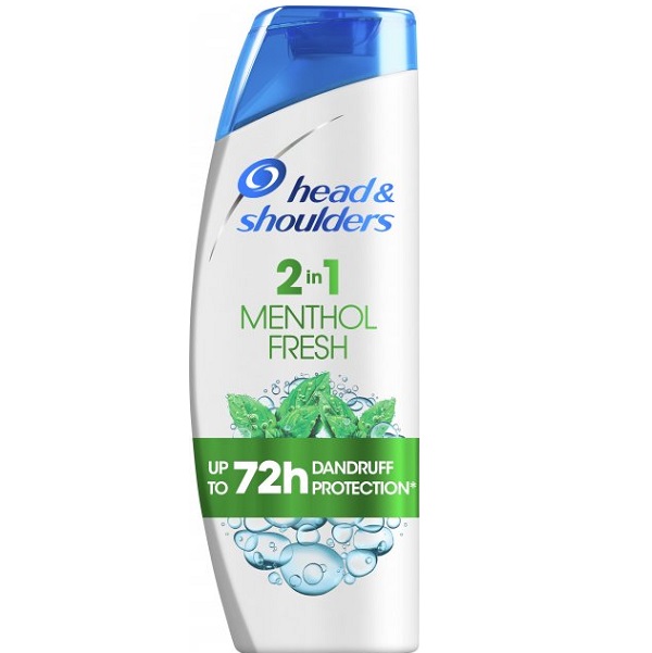 Шампунь та бальзам-ополіскувач Head & Shoulders проти лупи 2 в 1 Свіжість ментолу, 225 мл - фото 1