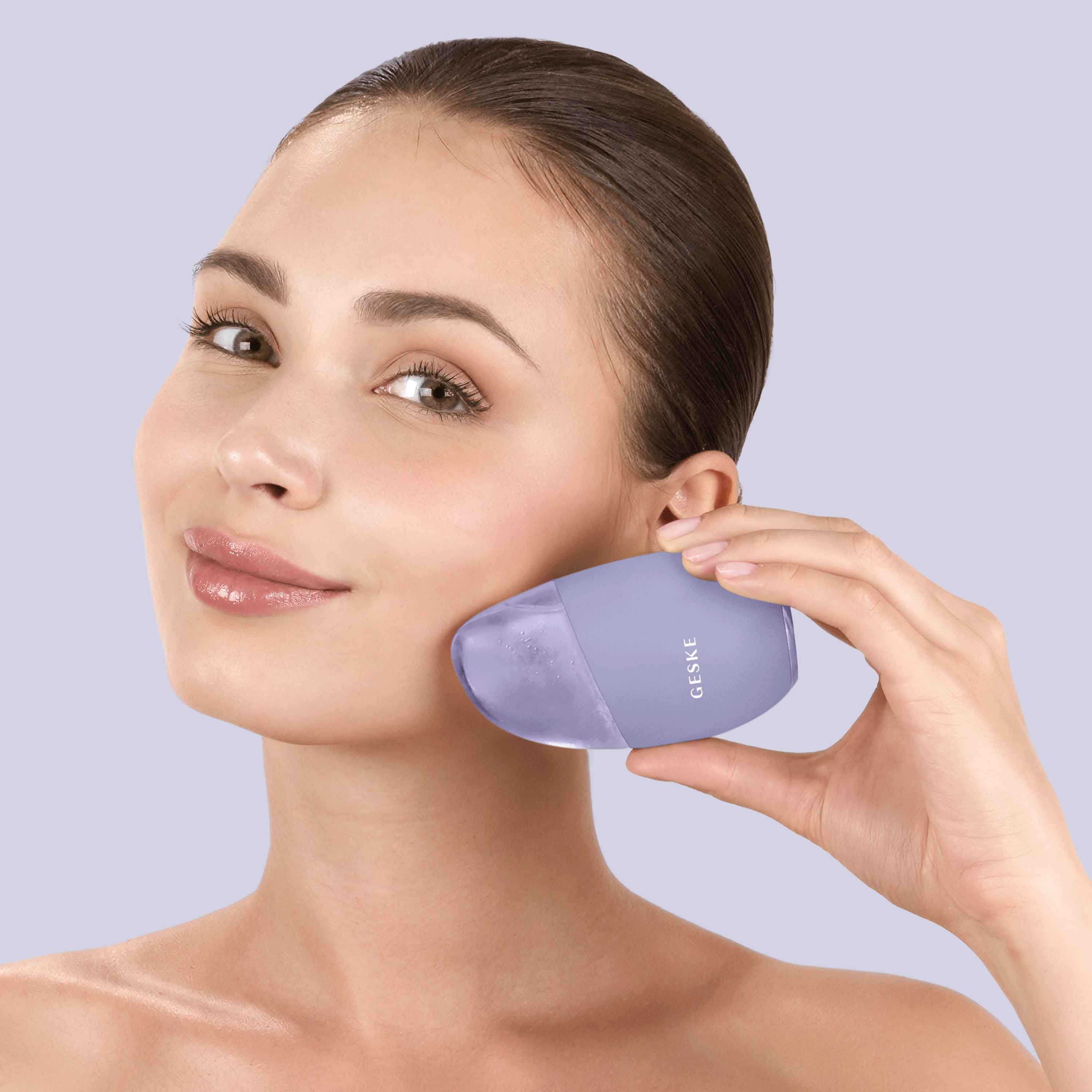 Масажер для очей та обличчя GESKE Cool & Warm Eye and Face Massager 7 в 1 фіолетовий - фото 9