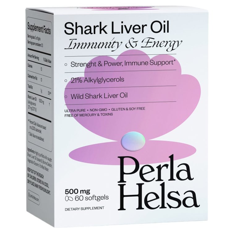 Акулячий жир Perla Helsa Immunity & Energy 60 капсул - фото 1