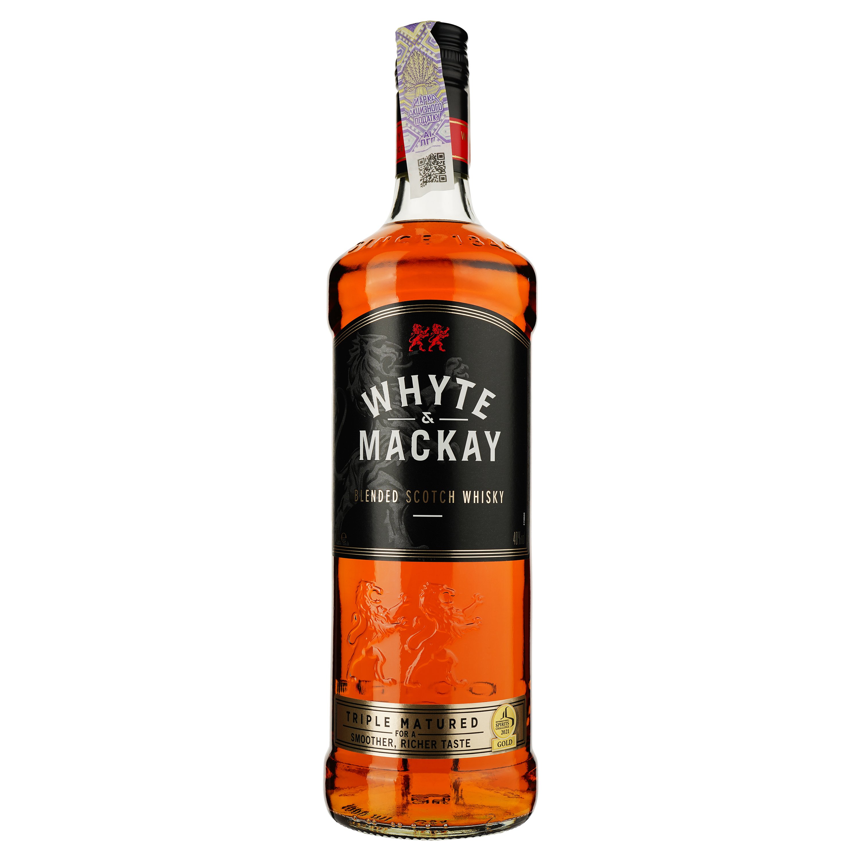 Виски Whyte&Mackay Blended Scotch Whisky 40% 1 л (793741) - фото 1
