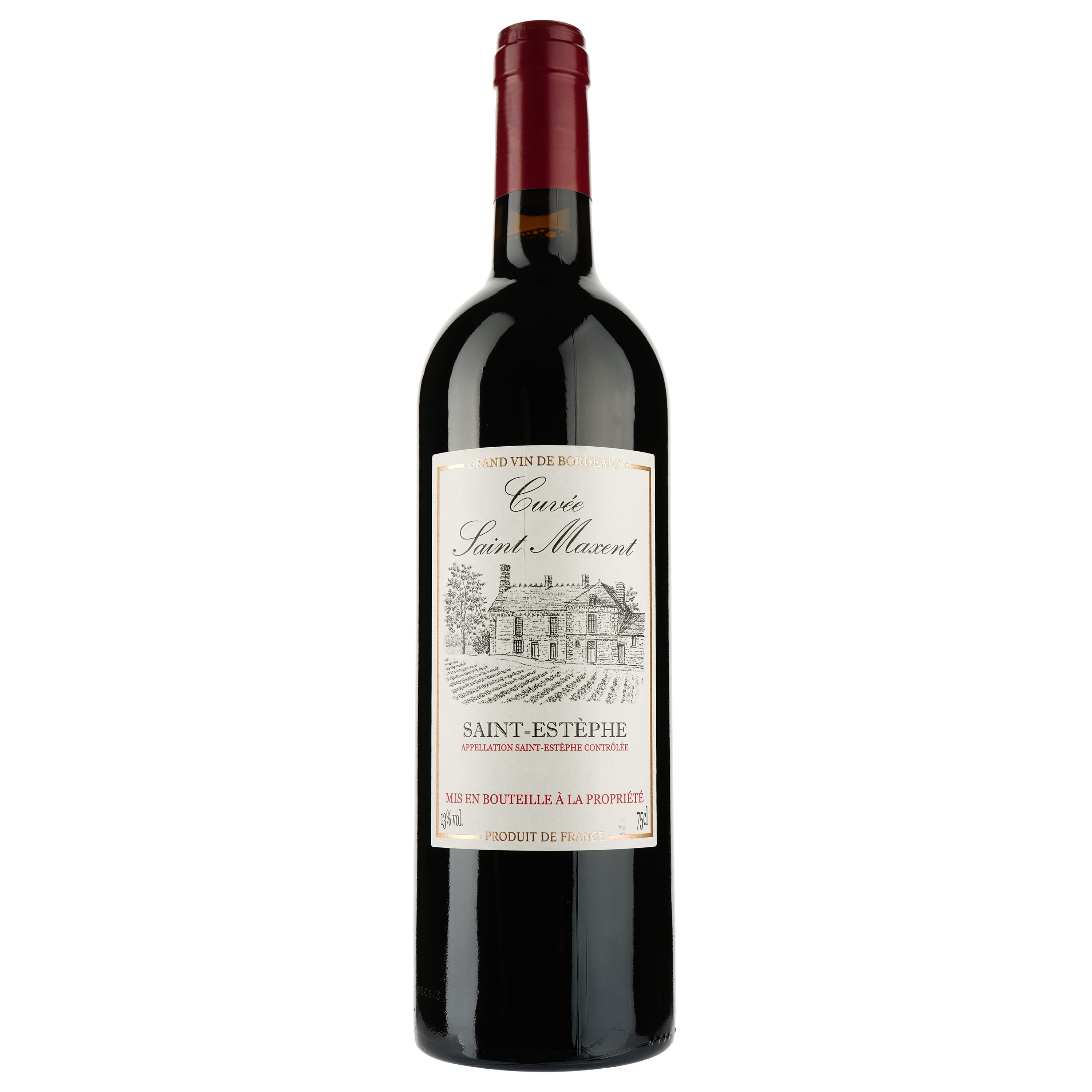 Вино Chateau Saint Maxent AOP Saint-Estephe 2014, красное, сухое, 0,75 л - фото 1