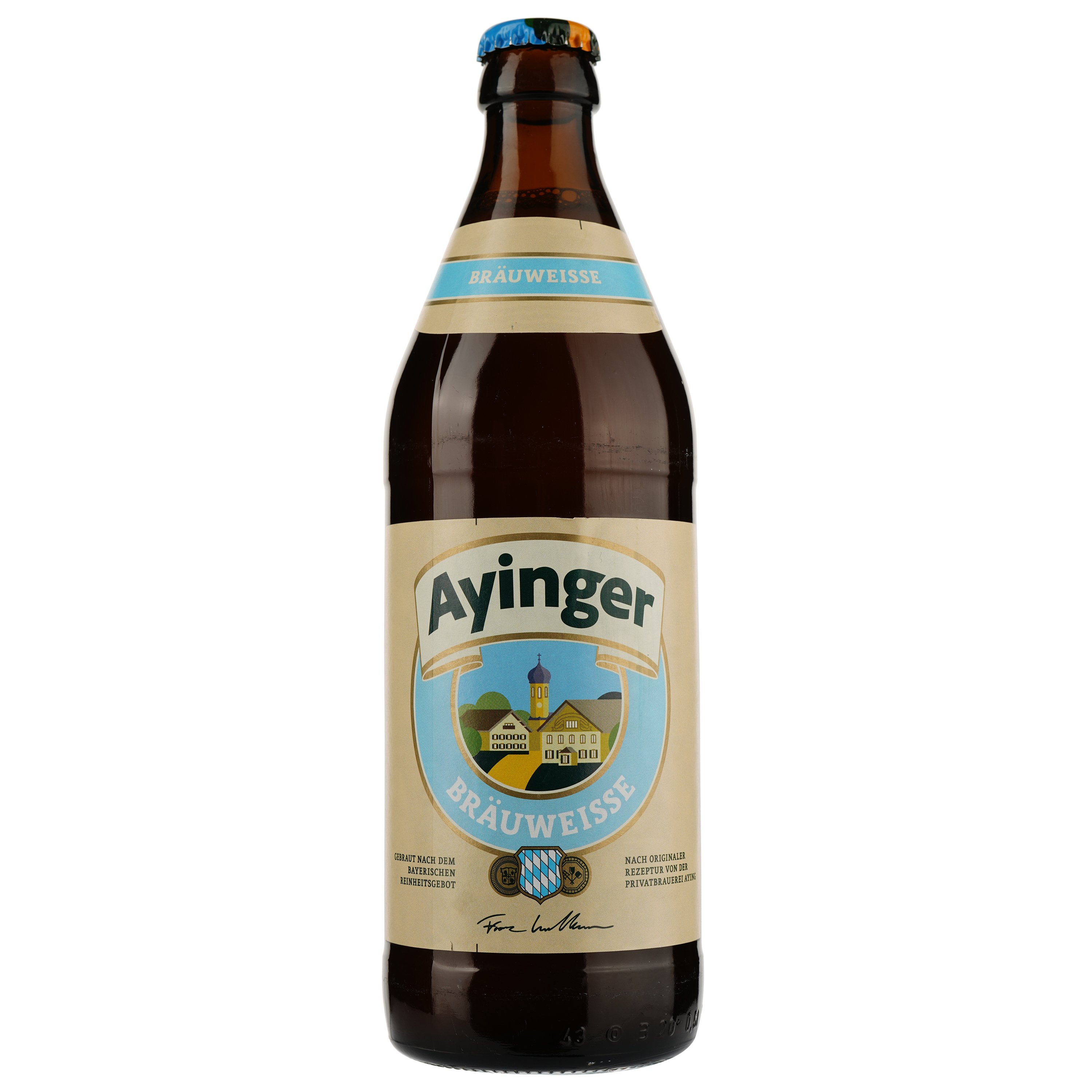 Пиво Ayinger Brauweisse світле, фільтроване, пастеризоване, 5,1%, 0,5 л - фото 1