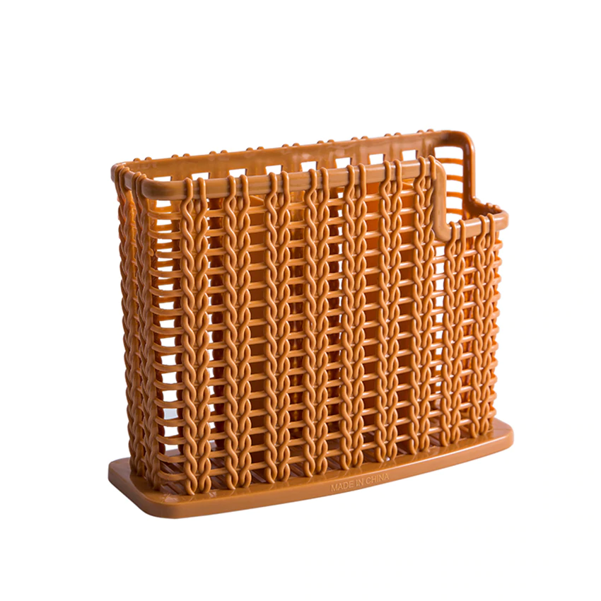 Плетеный органайзер Supretto для столовых приборов, коричневый (5772-0001) - фото 1