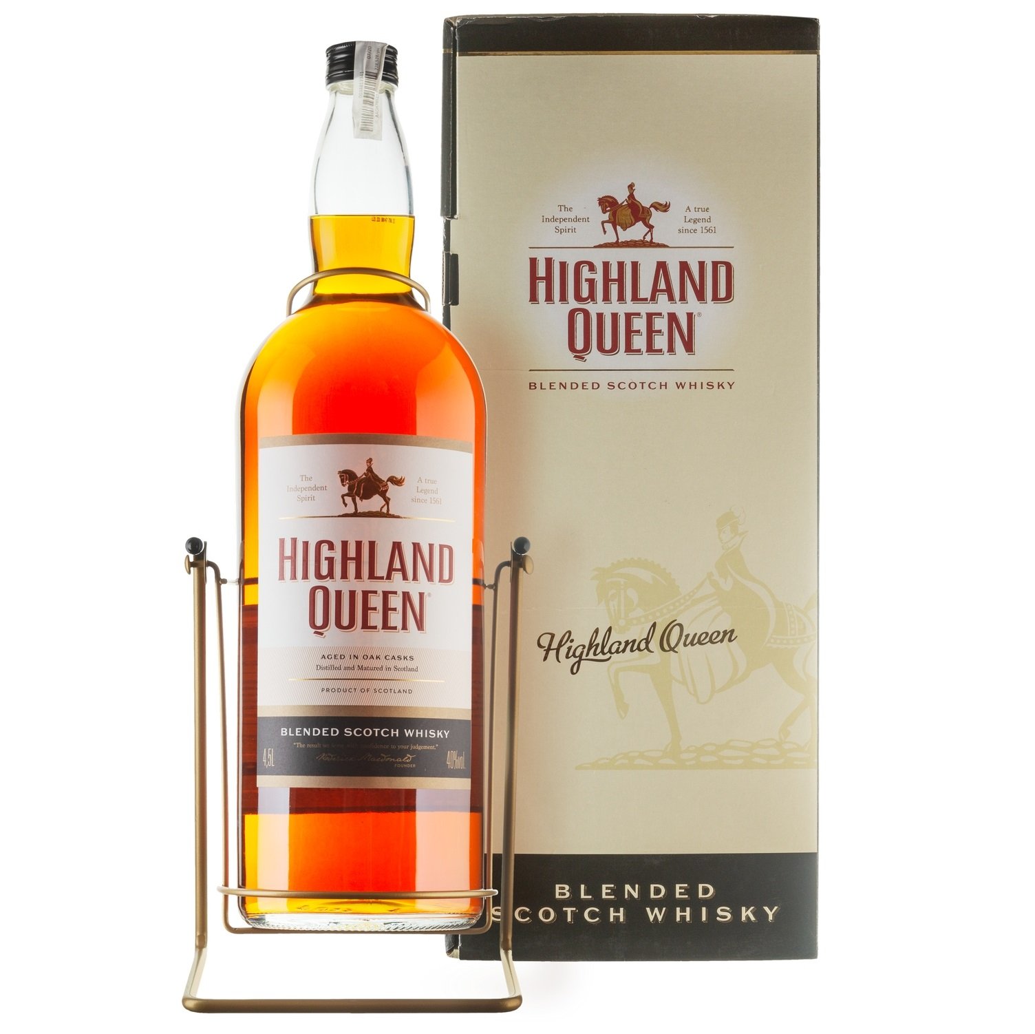 Виски Highland Queen Blended Scotch Whisky, с подставкой, 40%, 4,5 л (13166) - фото 1