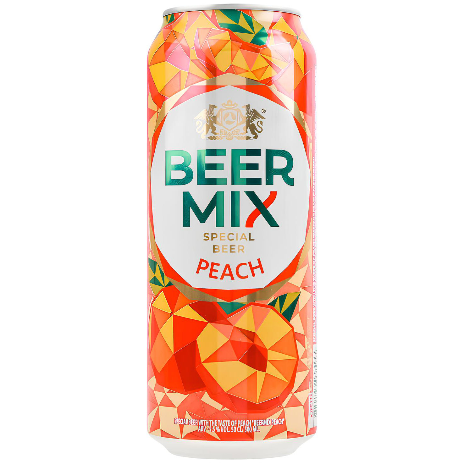 Пиво Оболонь Beermix Персик 2.5% 0.5 л ж/б - фото 1