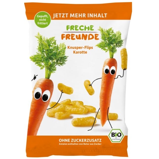 Органические кукурузные палочки Freche Freunde с морковкой 25 г (523070) - фото 1