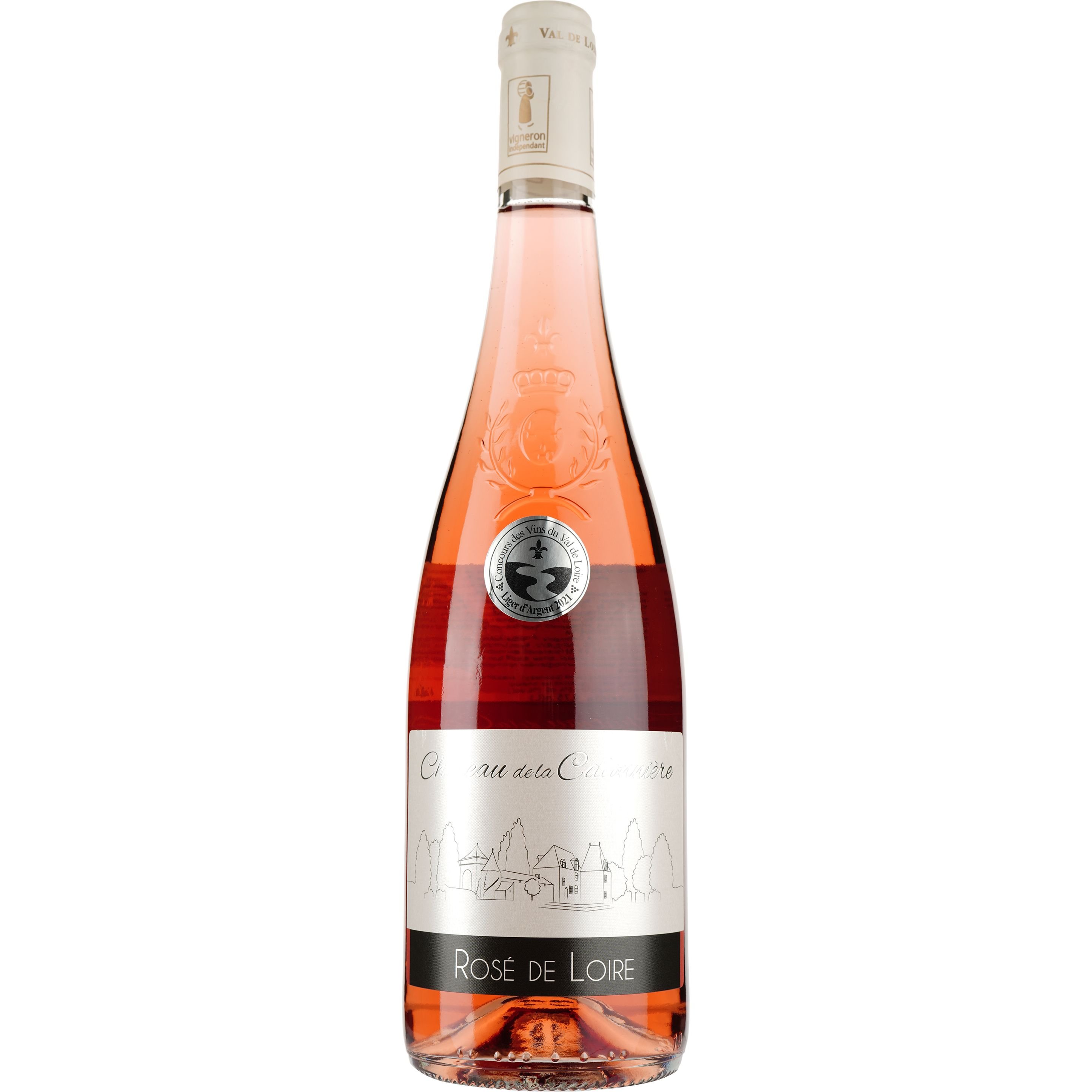 Вино Chateau de la Calonniere Rose de Loire AOC, розовое, сухое, 0,75 л - фото 1