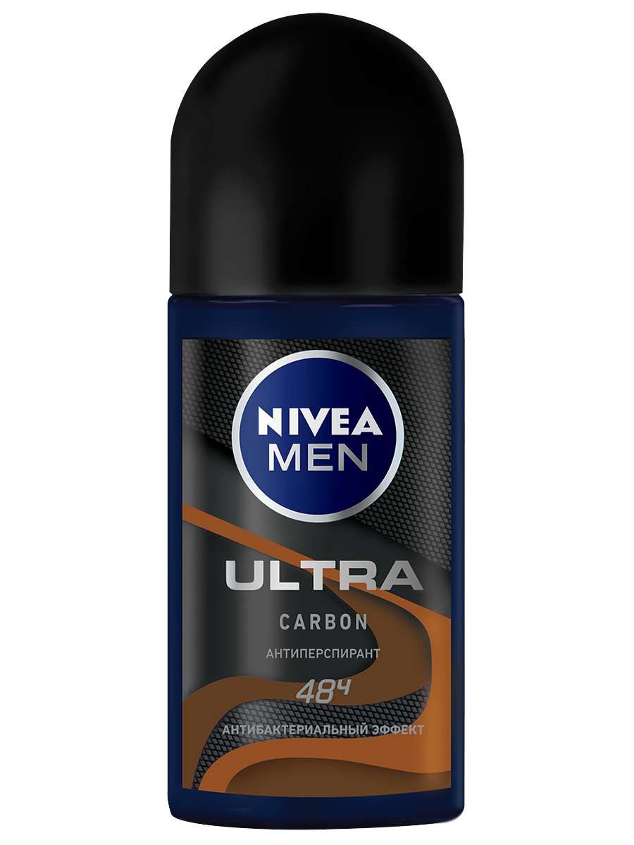 Photos - Deodorant Nivea Дезодорант-антиперспірант  Men Ultra Carbon, кульковий, 50 мл 