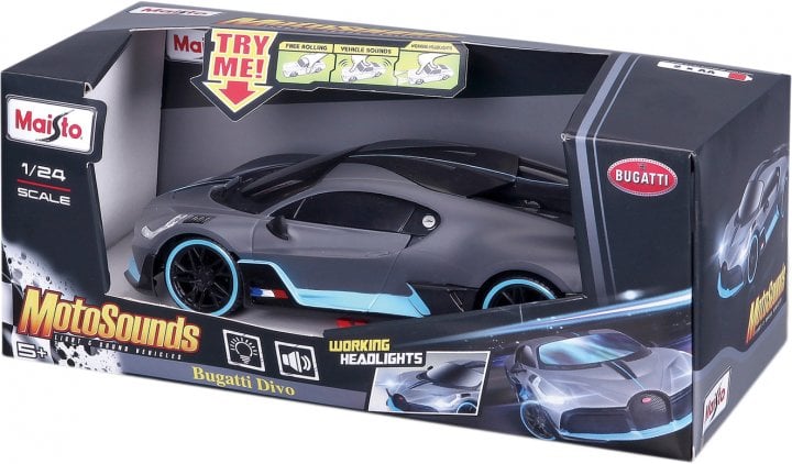 Игровая автомодель Maisto Bugatti Divo, М1:24 (81730 dark grey) - фото 2