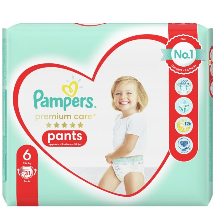 Подгузники-трусики Pampers Premium Care Pants 6 (15+ кг), 31 шт. - фото 2