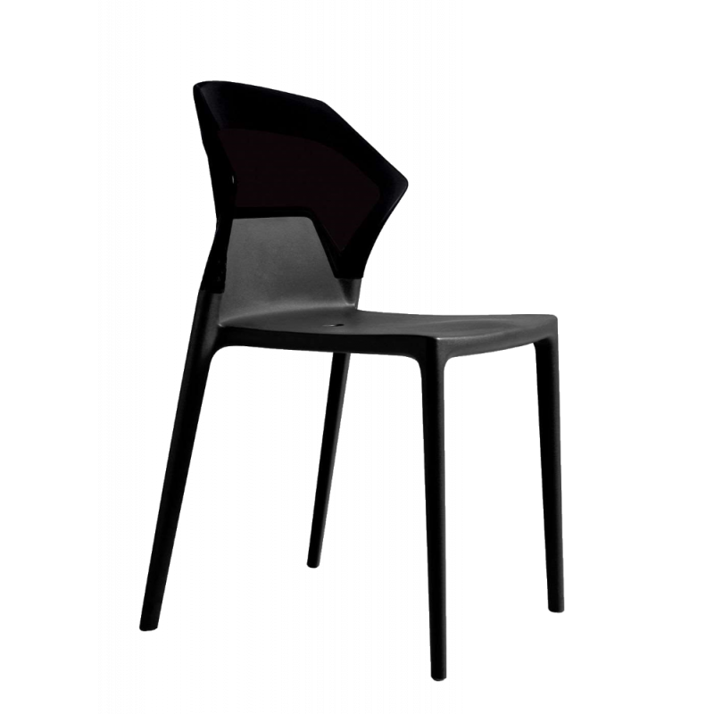 Стул Papatya Ego-S, черное сиденье, верх черный (390651) - фото 1