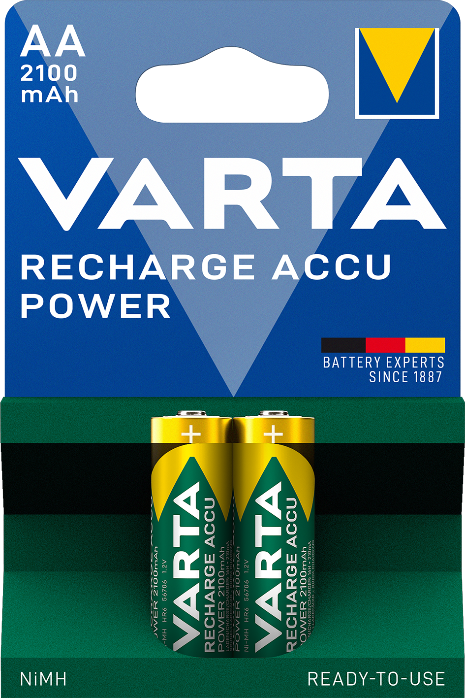Акумулятор Varta ACCU AA 2100mAh Bli 2 (ready 2 use), 2 шт. (56706101402) - фото 1