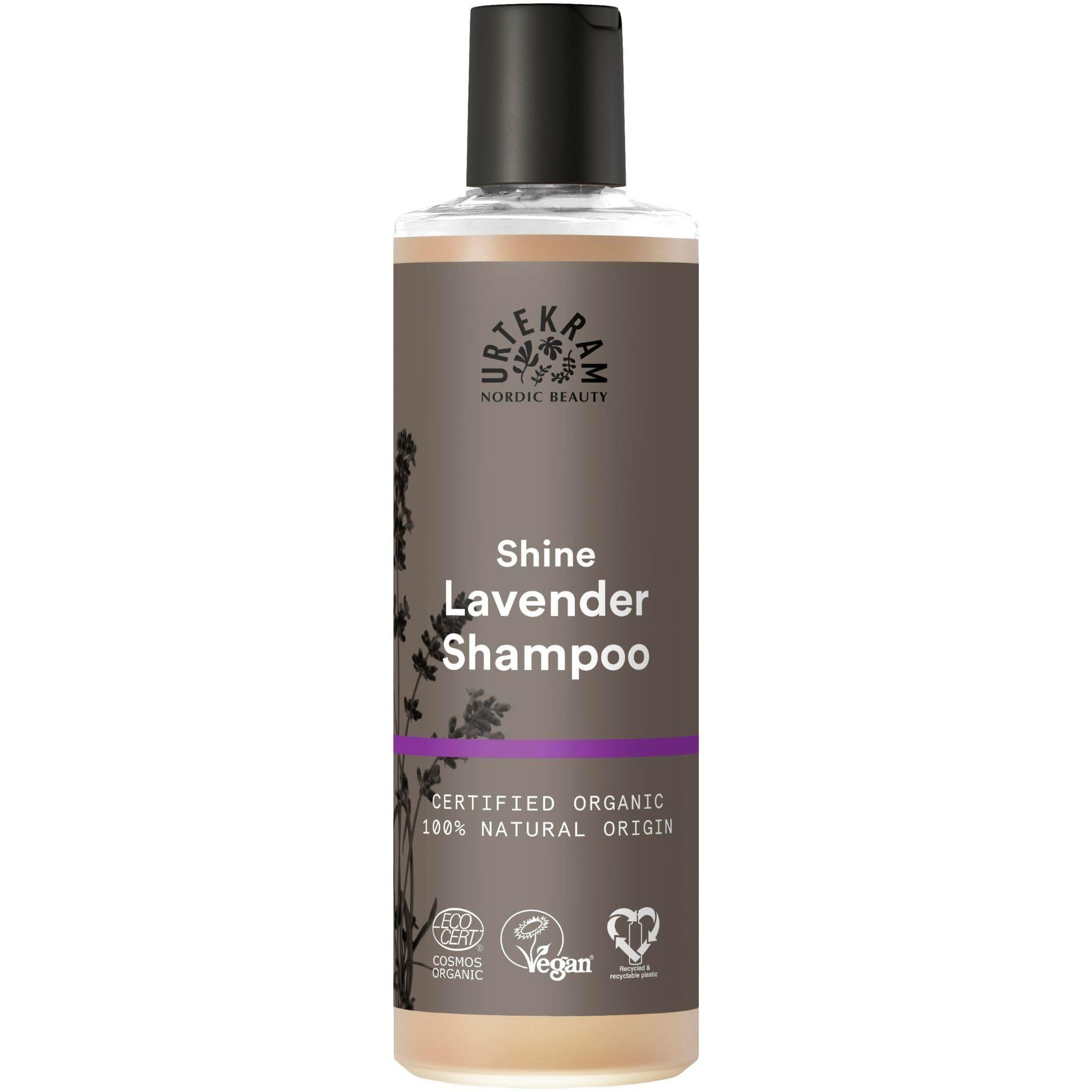 Органический шампунь Urtekram Shine Lavender для блеска волос 250 мл. - фото 1