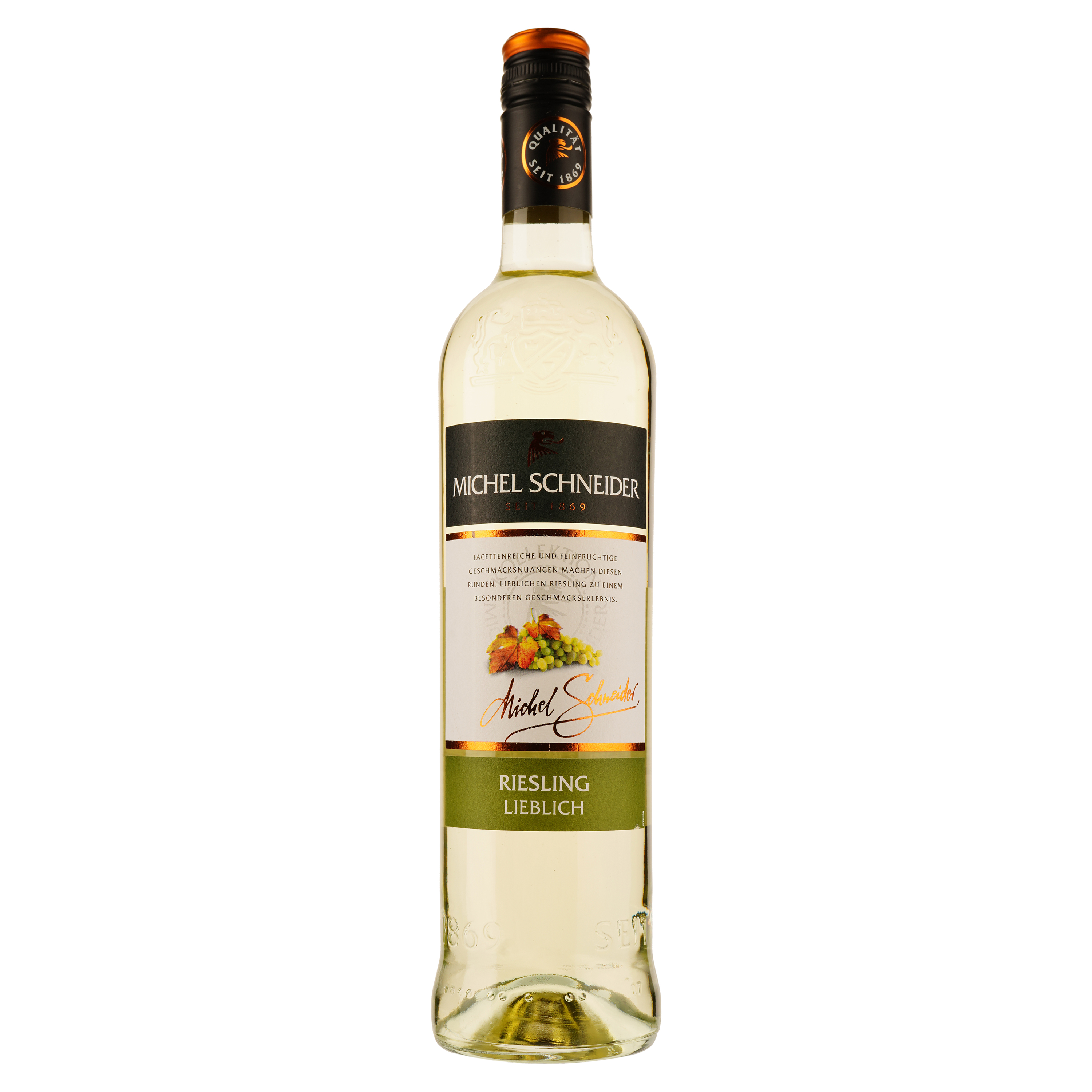 Вино Michel Schneider Riesling Lieblich, біле, напівсолодке, 10,5%, 0,75 л - фото 1