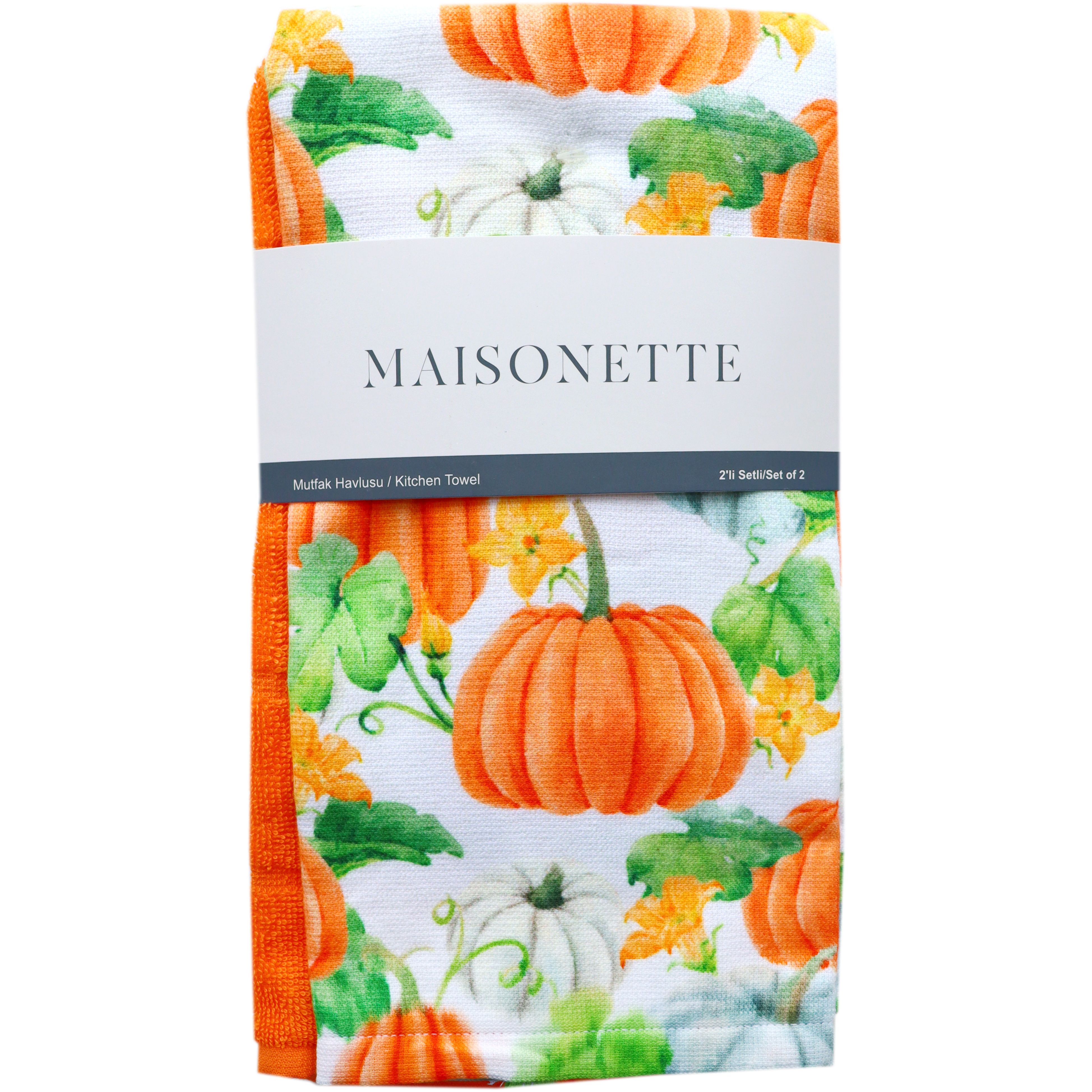 Набор полотенец для кухни Maisonette Pumpkin 60x40 см 375 г/м² 2 шт. оранжевый (44007) - фото 6
