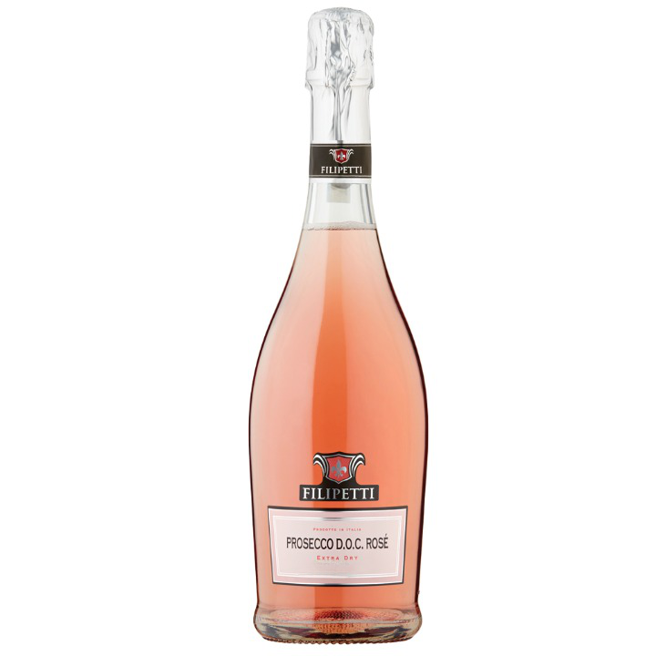 Игристое вино Valsa Nuovo Perlino Filipetti Prosecco Rose Extra Dry, розовое, сухое, 11%, 0,75 л - фото 1