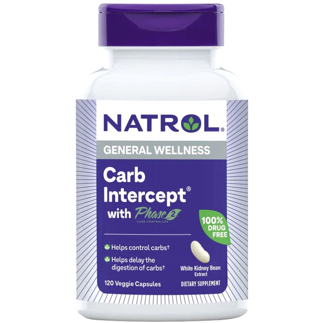 Блокатор углеводов Natrol Carb Intercept Phase 2 Carb Controller 120 капсул (NTL04291) - фото 1