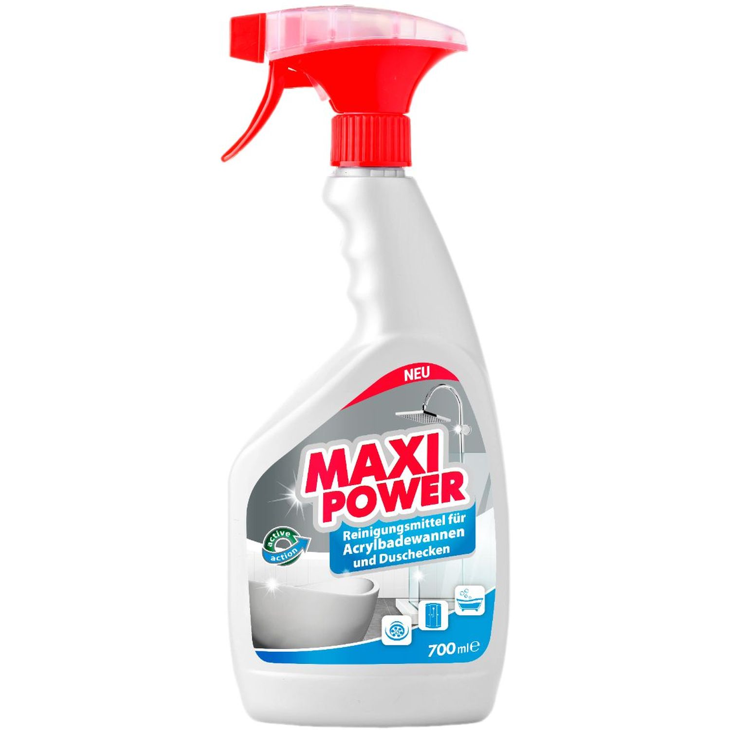 Средство для мытья акриловых ванн Maxi Power, 700 мл - фото 1