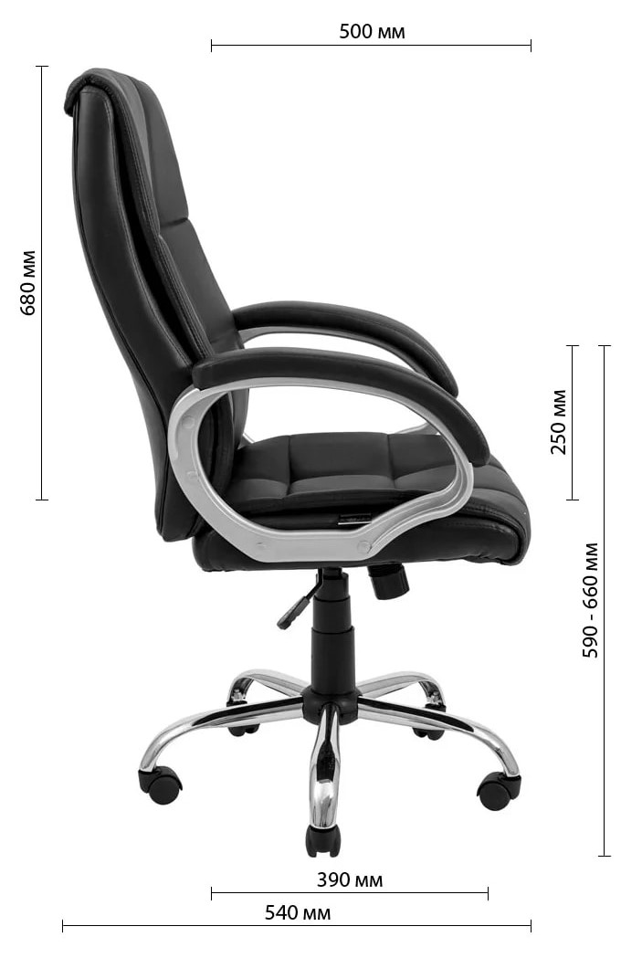 Кресло офисное Richman Арізона Хром M-1 Tilt черный (RCM-1001) - фото 6