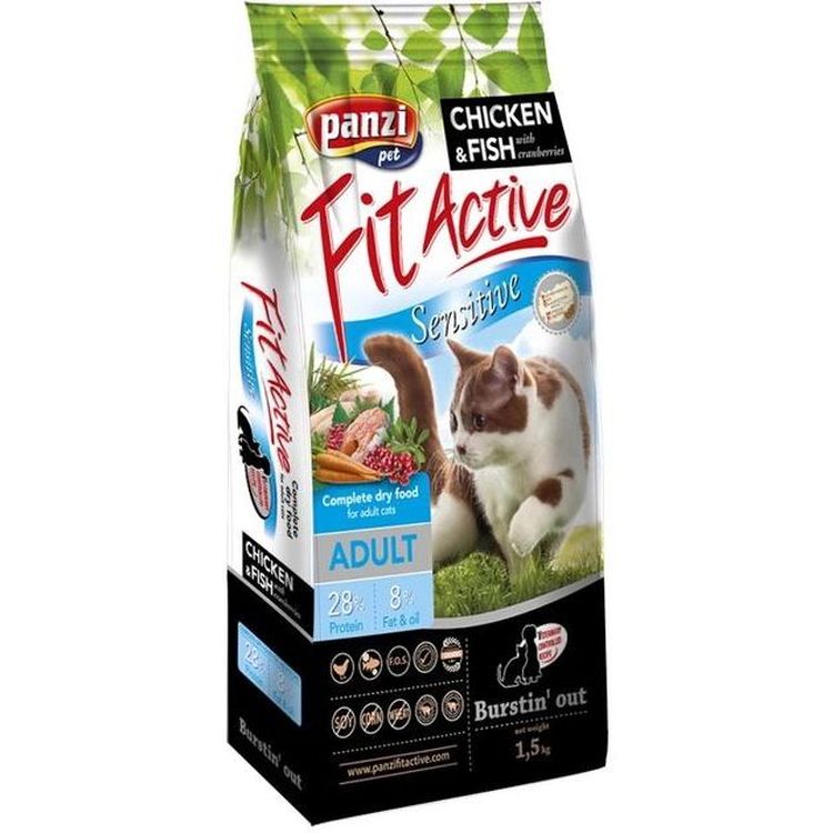 Сухий корм для котів FitActive Cat Adult Sensitive, 1,5 кг - фото 1