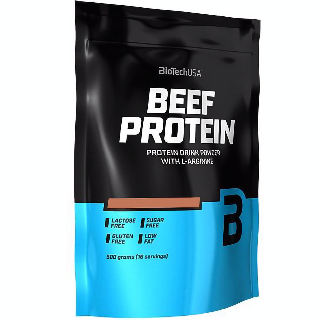 Протеин BioTech Beef Protein Strawberry 500 г - фото 1