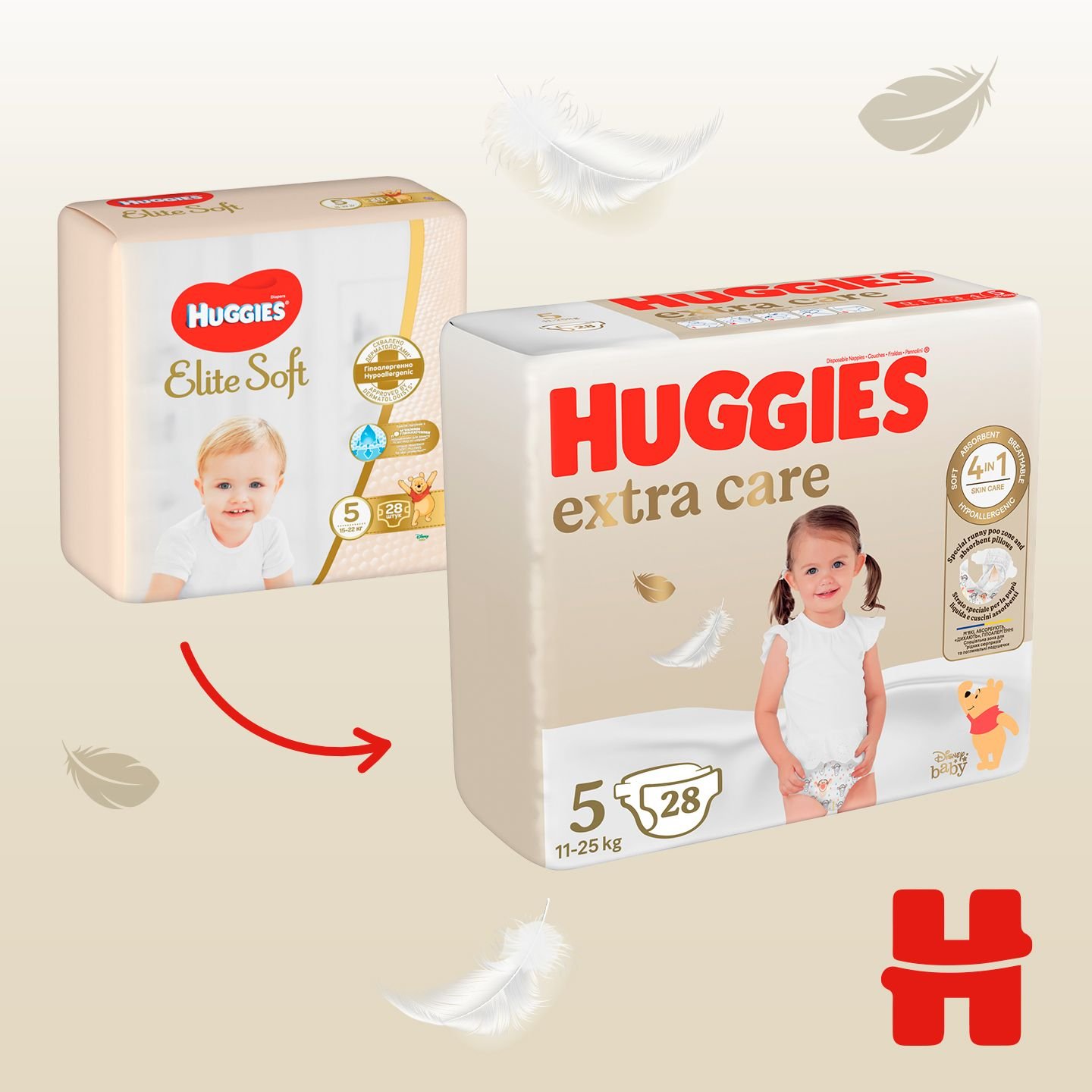 Підгузки Huggies Extra Care Box 5 (11-25 кг), 66 шт. - фото 2