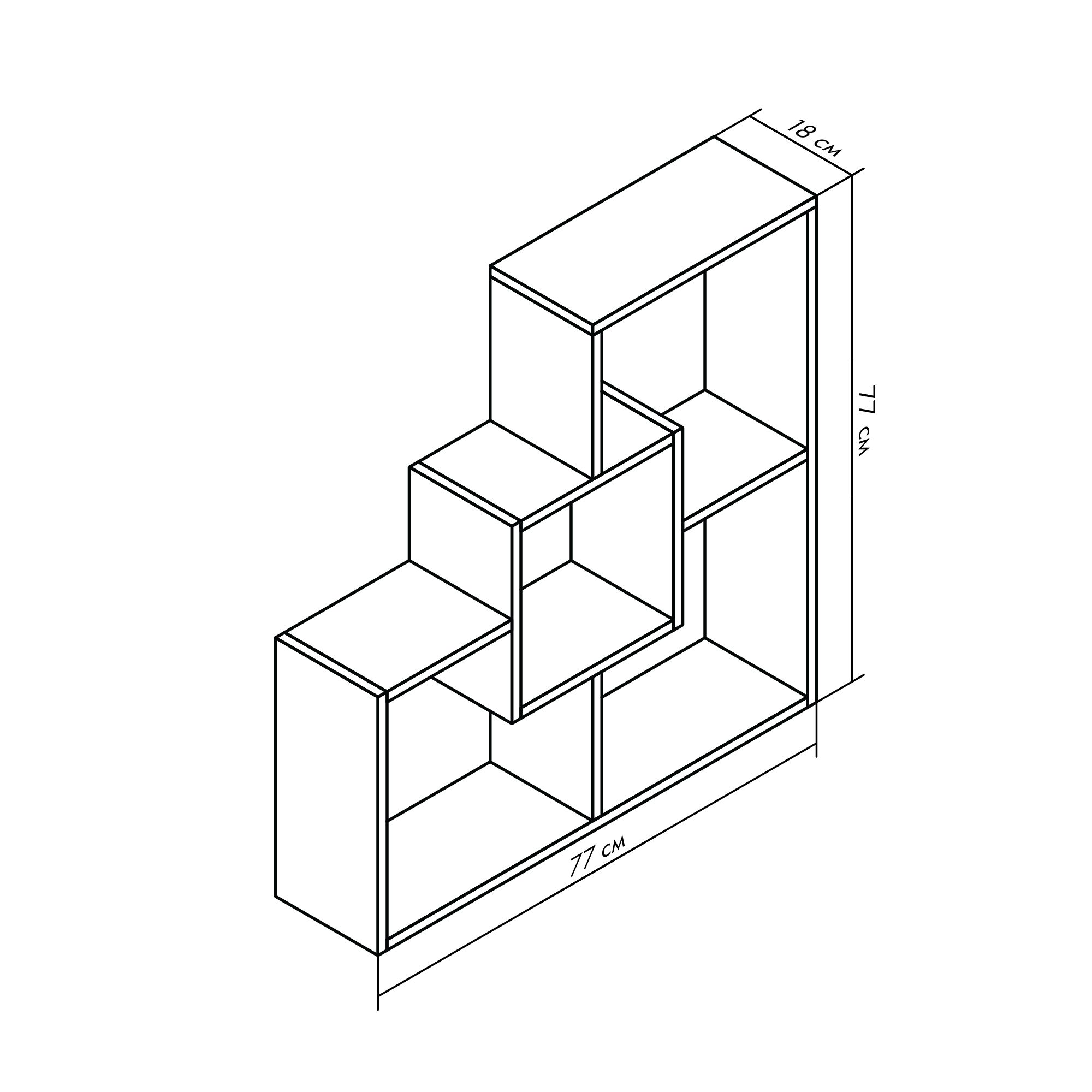 Полиця Hopanchuk Furniture Такома дуб шервуд (61C7) - фото 3