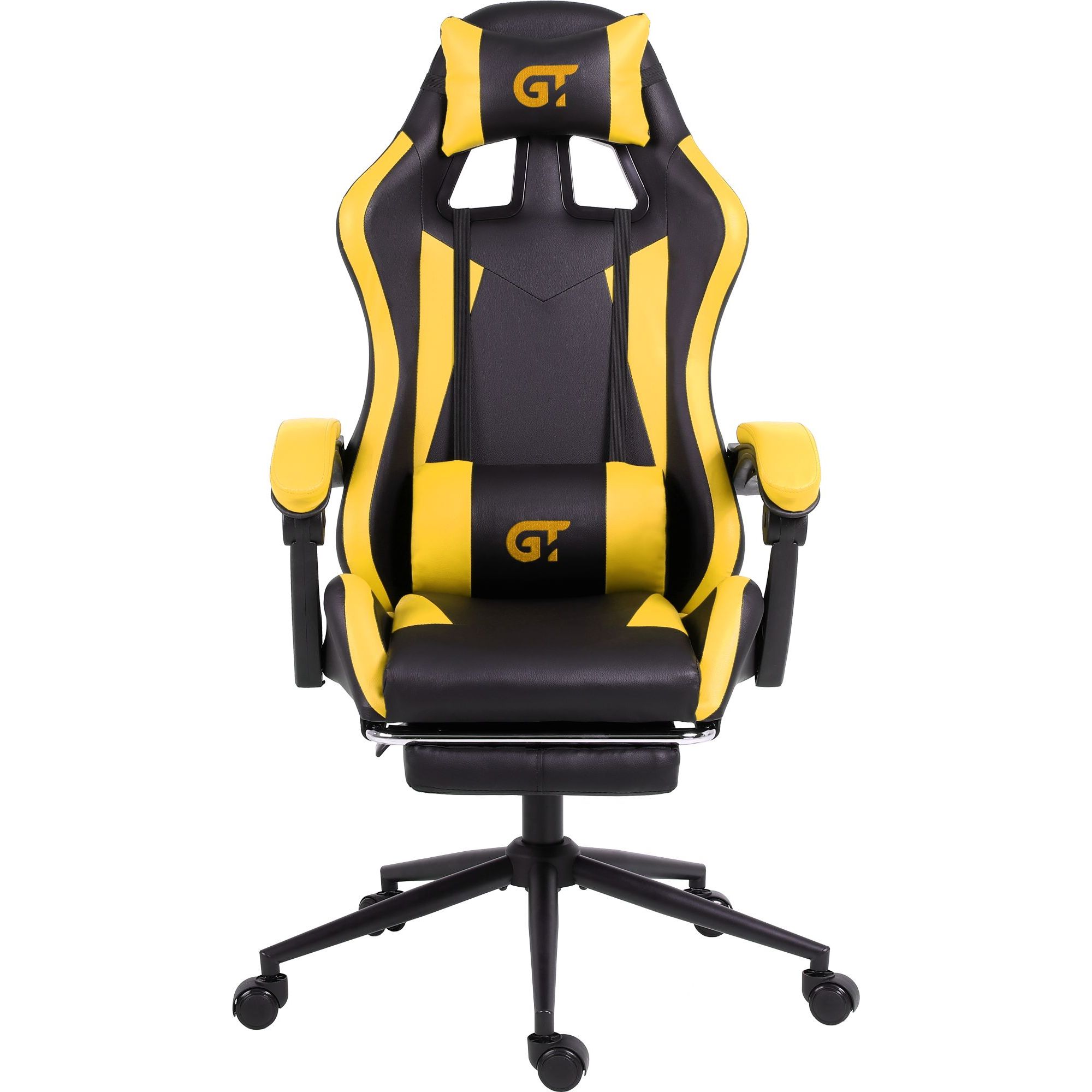 Геймерское кресло GT Racer черное с желтым (X-2323 Black/Yellow) - фото 1