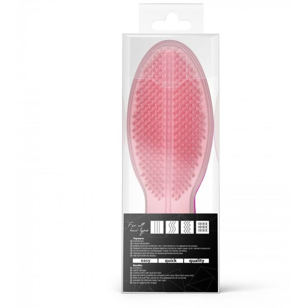 Масажна щітка для волосся Joko Blend Love Spell Hair Brush, малиновий з рожевим - фото 2