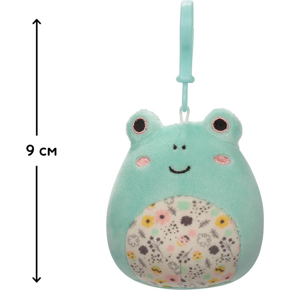 Мягкая игрушка Squishmallows Лягушка Фрид на клипсе 9 см (SQCP00179) - фото 2