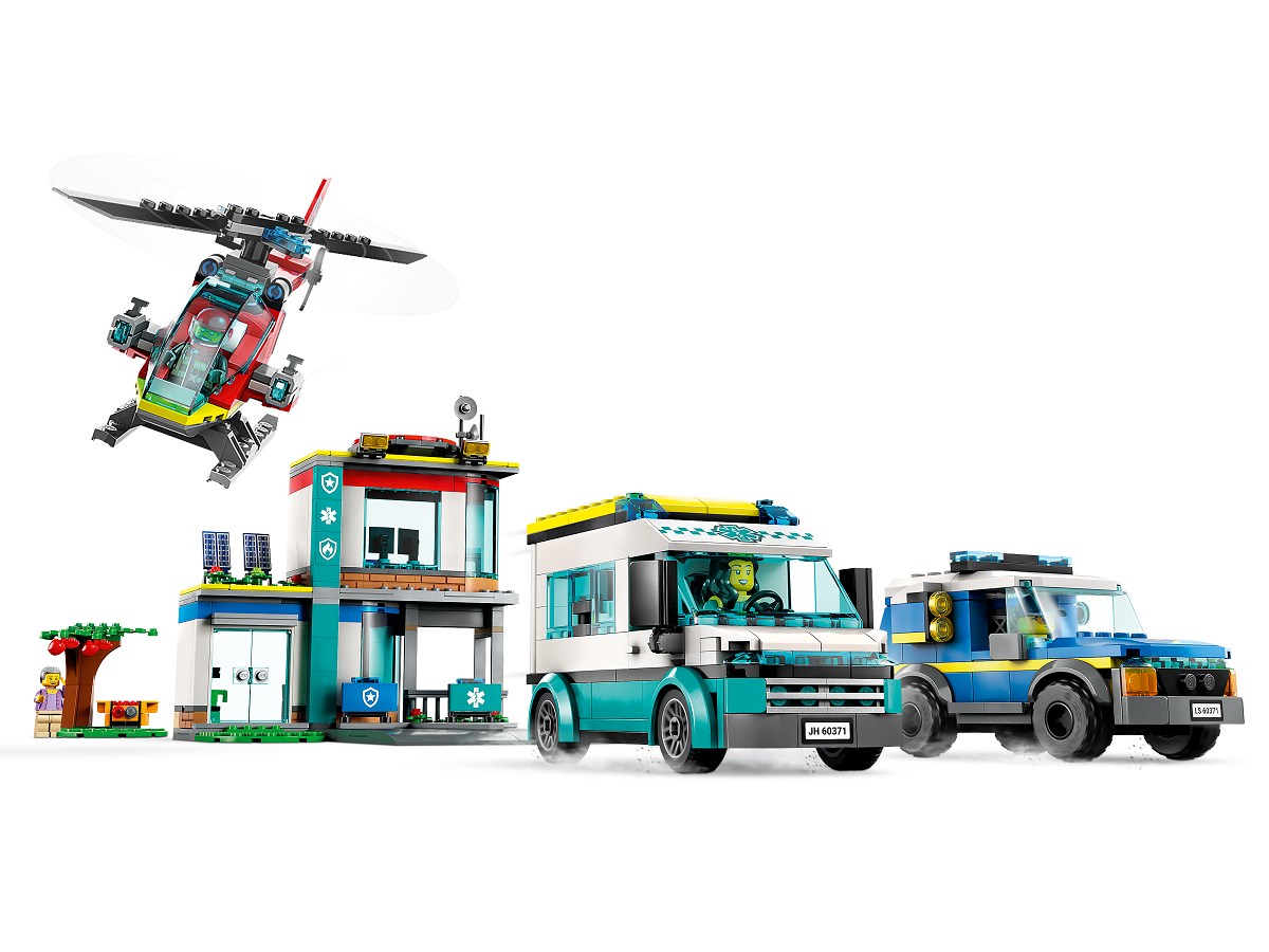 Конструктор LEGO City Центр управління рятувальним транспортом, 706 деталей (60371) - фото 3