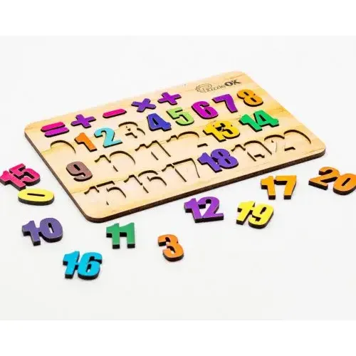 Розвиваюча гра PuzzleOk Цифри для дітей дерев'яна P-OK-2 (2013519744.0) - фото 2