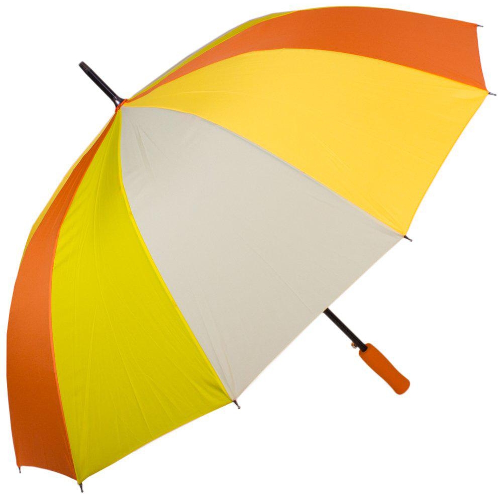 Жіноча парасолька-палиця напівавтомат Fare 110 см жовта - фото 1