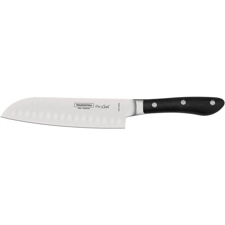 Кухонный нож Tramontina сантоку 178 мм Черный 000266682 - фото 1