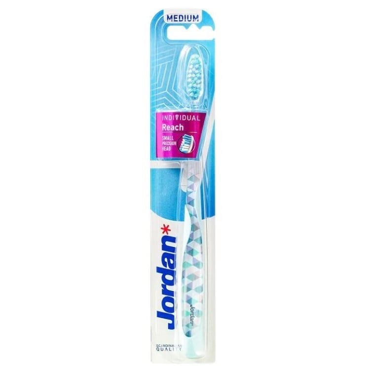 Дизайнерська зубна щітка Jordan Individual Reach, бірюзовий з дизайном - фото 1