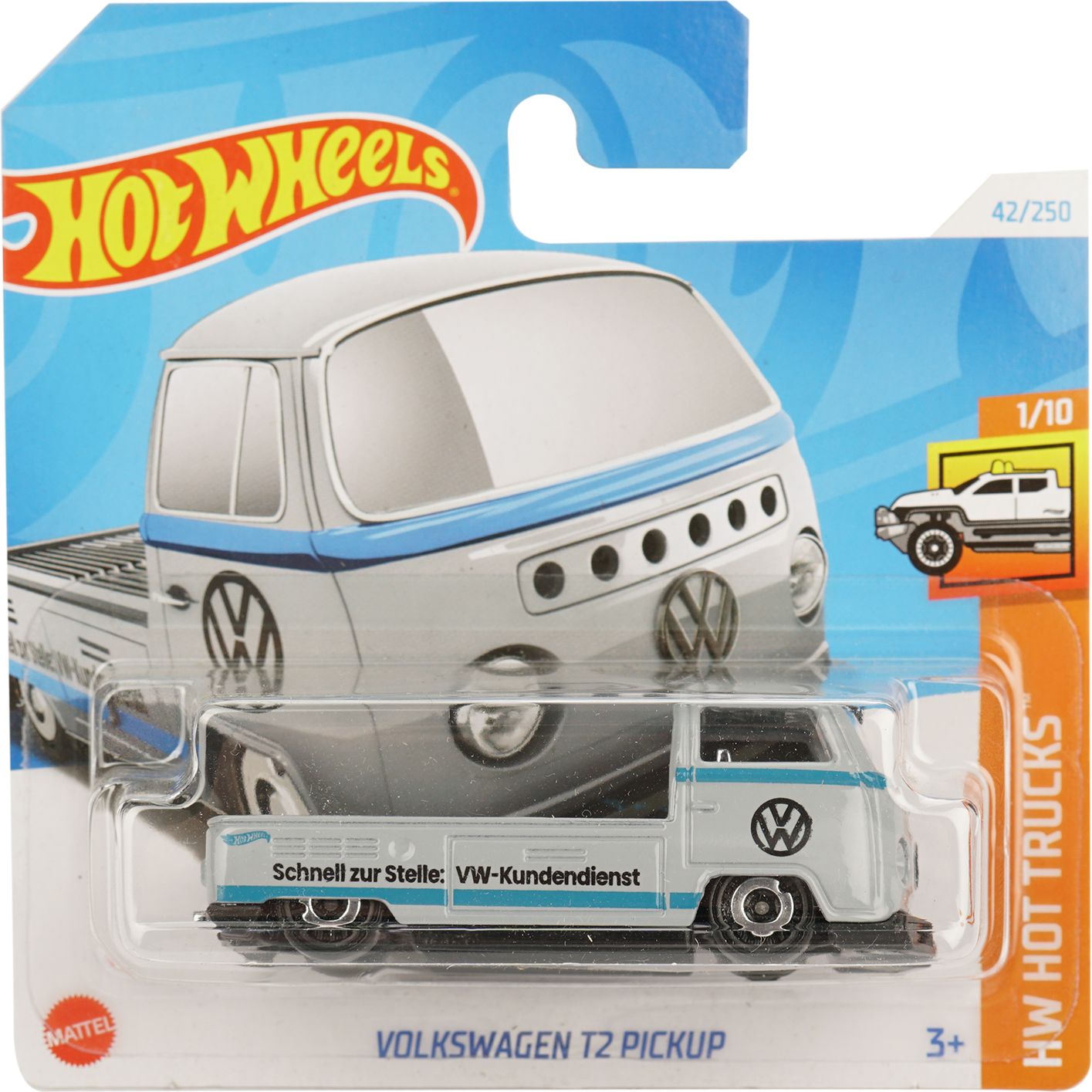 Базова машинка Hot Wheels HW Hot Trucks Wolkswagen T2 Pickup сіра (5785) - фото 1