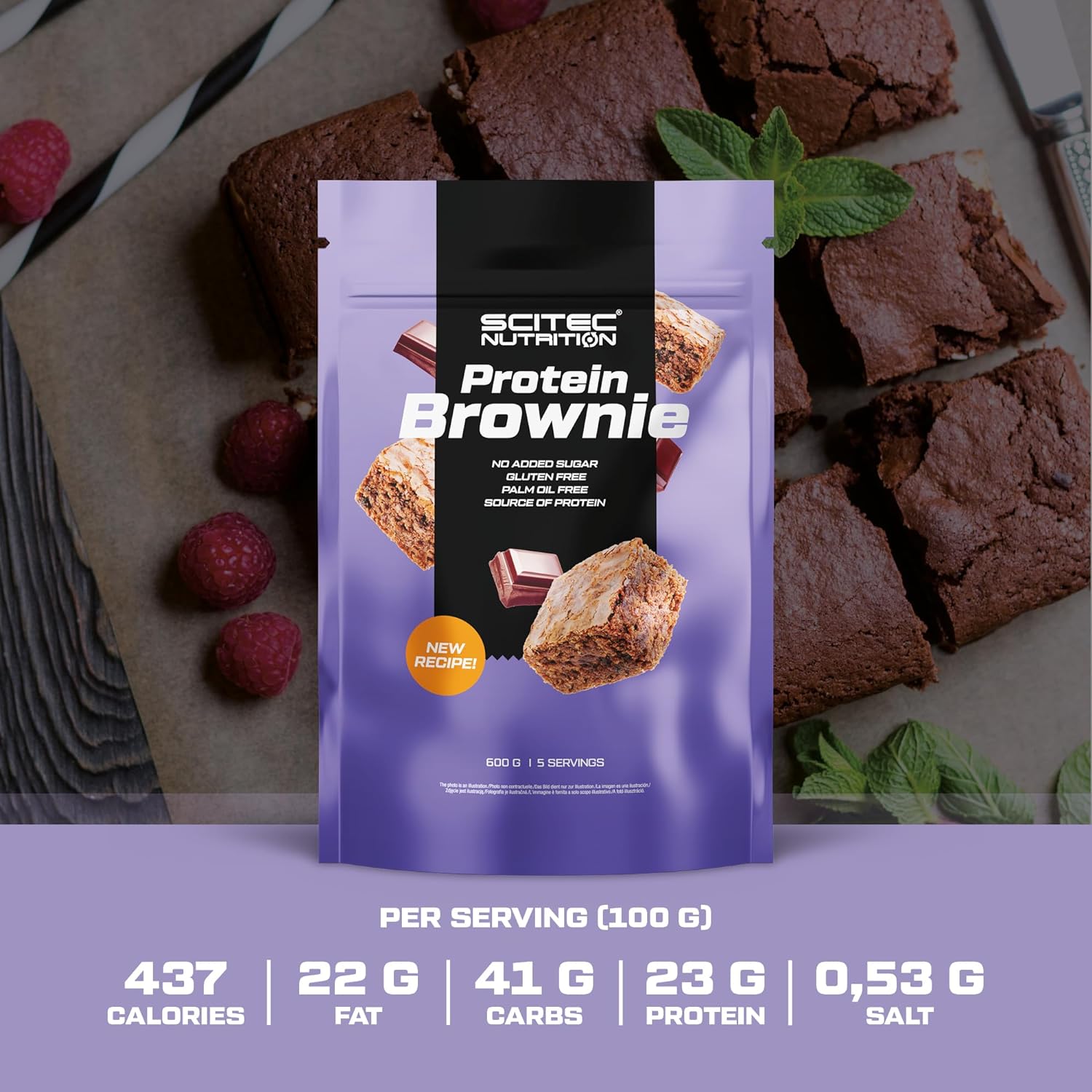 Протеиновый брауни Scitec Nutrition Protein Brownie 600 г - фото 2