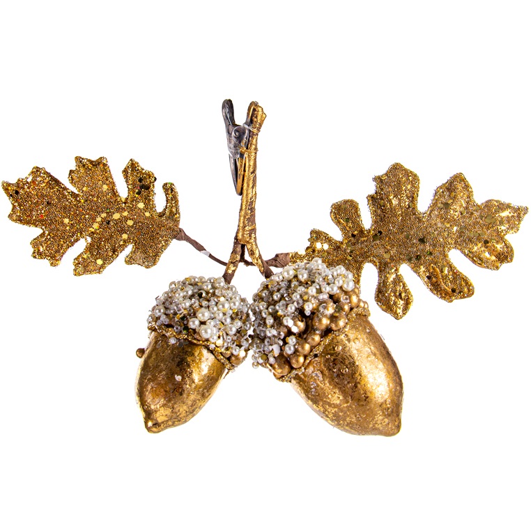 Елочное украшение Lefard Желудь, 19х13 см, золотой (66-192) - фото 1