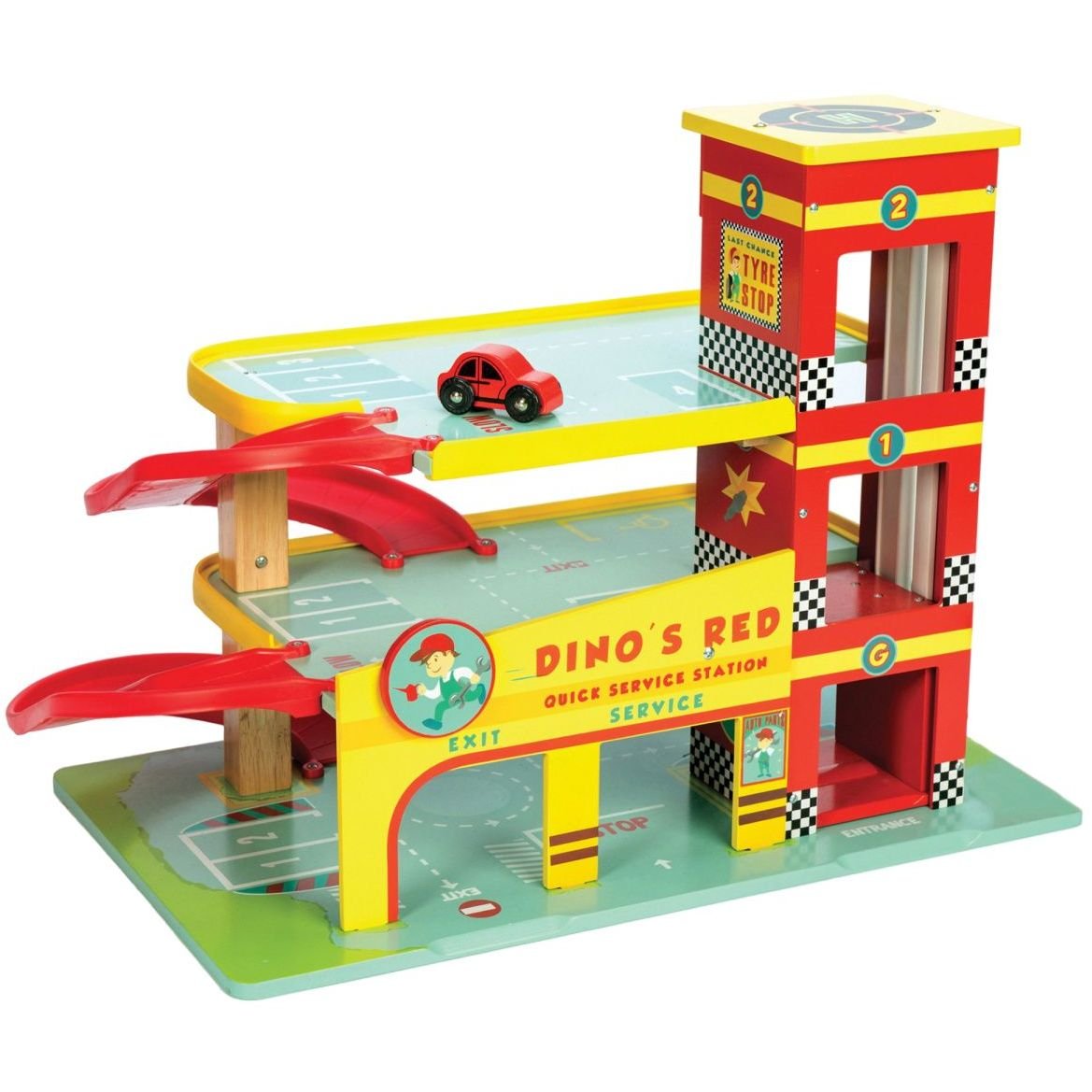Игровой набор Le Toy Van Dino's Toy Garage Гараж Дино (TV450) - фото 1
