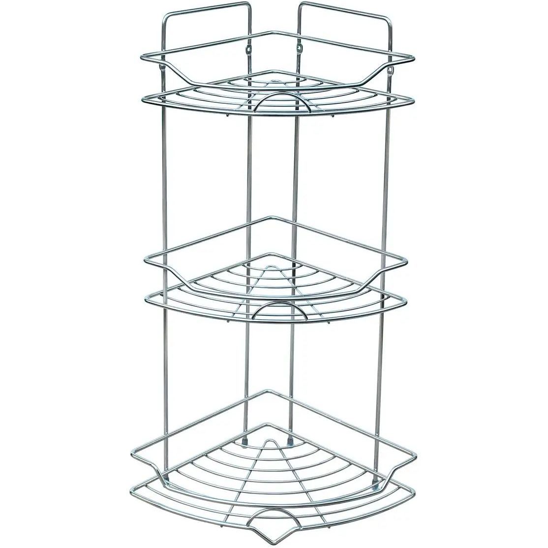 Полка Lemax трехуровневая угловая нержавеющая сталь 56х24х24 см (EBA-5004 S/S) - фото 2