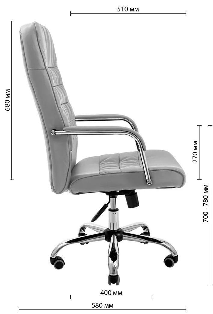 Кресло офисное Richman Лион Хром M-1 Tilt черный (RCM-1058) - фото 8