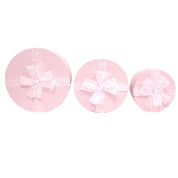 Набір подарункових коробок UFO Pink, кругла, 80303-002, 3 шт. (80303-002 Набор 3 шт PINK круг.) - фото 2