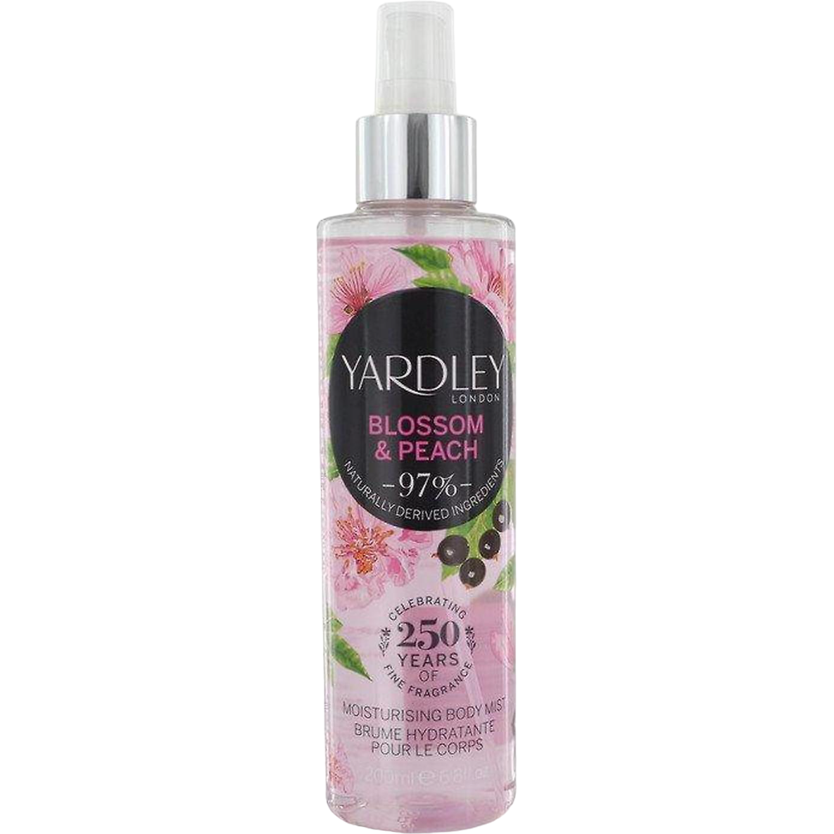 Парфюмированный мист для тела Yardley London Blossom & Peach 200 мл - фото 1