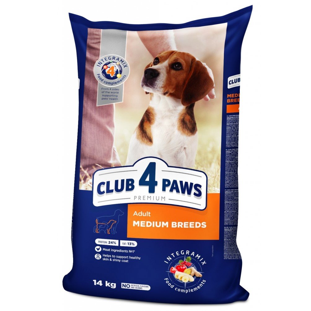 Сухой корм для собак средних пород Club 4 Paws Premium, 14 кг (B4530701) - фото 1