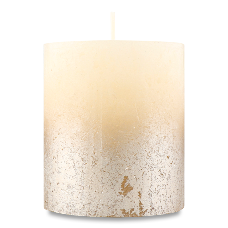 Свічка Bolsius Рустик срібно-золотий, 80х68 мм (835160) - фото 2