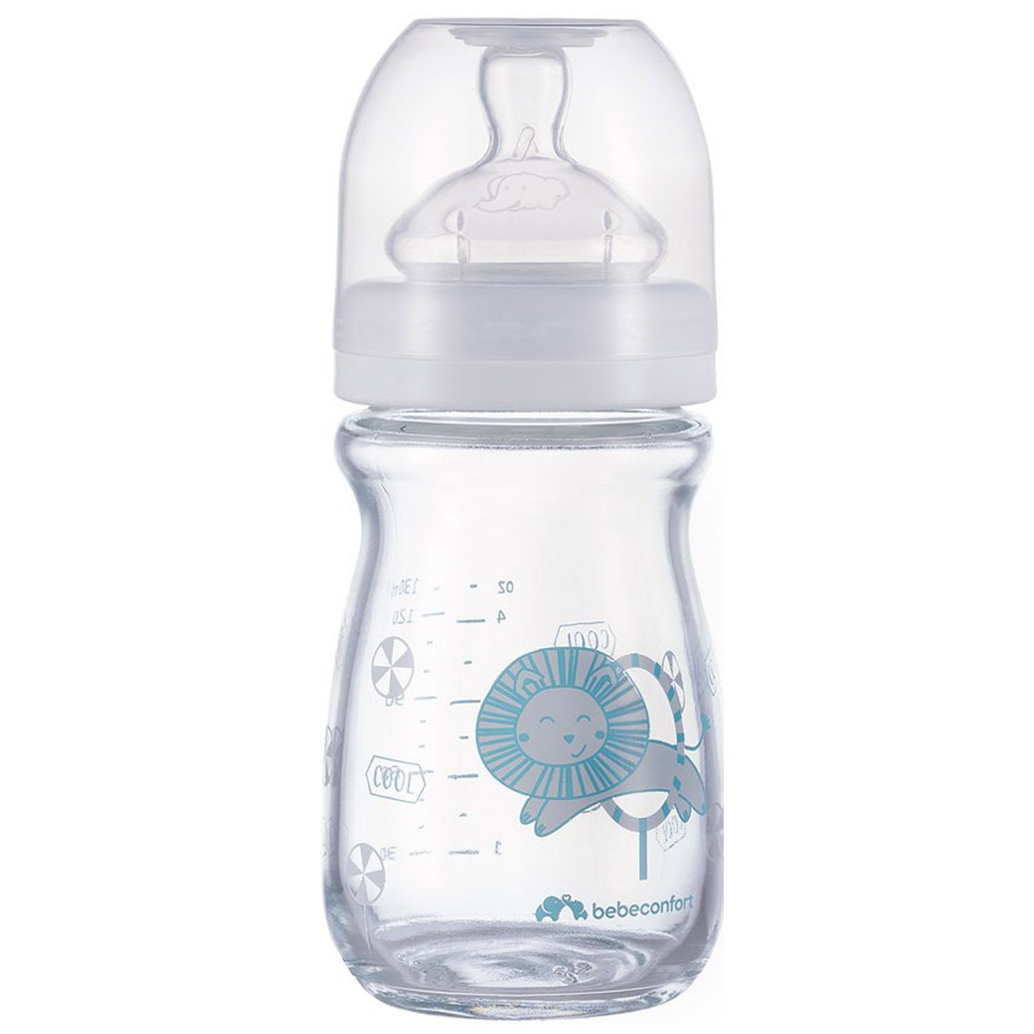 Пляшечка для годування скляна Bebe Confort Emotion Glass Bottle, 130 мл, біла (3102201940) - фото 1