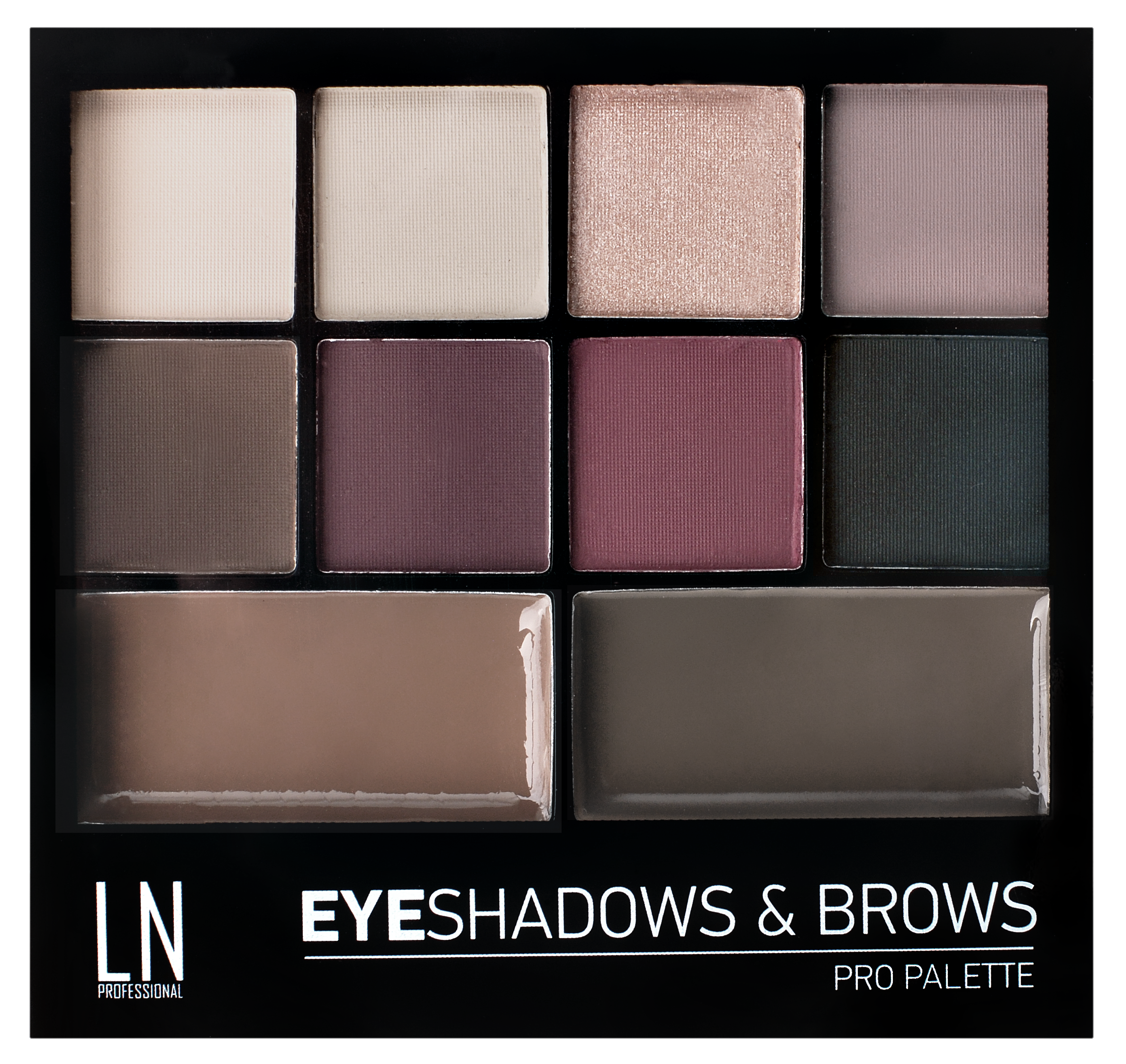 Палетка для макіяжу очей LN Professional Eyeshadows&Brows Pro Palette Kit, відтінок 01, 12 г - фото 1