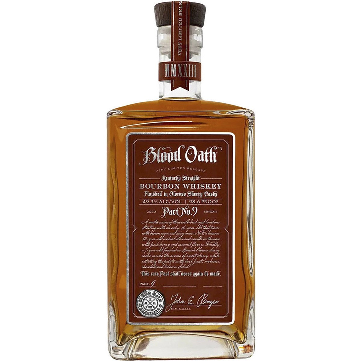 Виски Blood Oath Pact No.9 Kentucky Straight Bourbon 49.3% 0.7 л - фото 1
