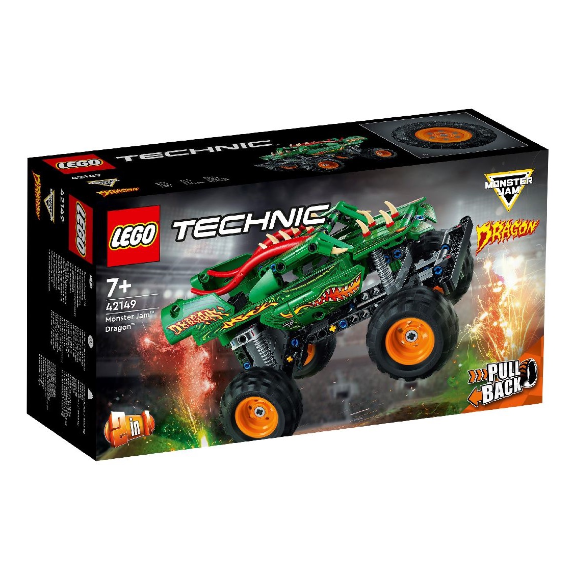 Конструктор LEGO Technic Monster Jam Dragon, 217 деталей (42149) - фото 2